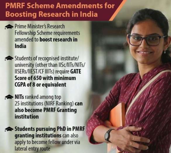 Prime Minister Research Fellowship - PMRF Amendments