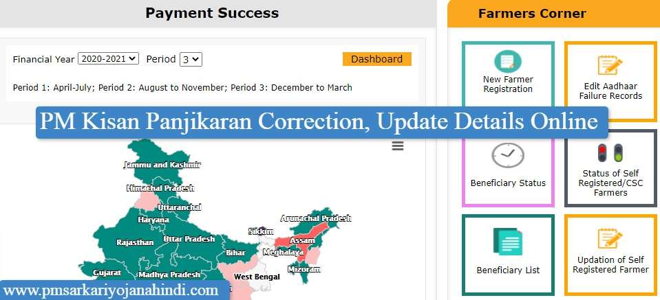 PM Kisan Panjikaran Correction - Update Details Online