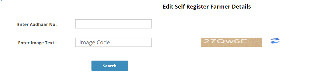 Edit Self Register Farmer Details