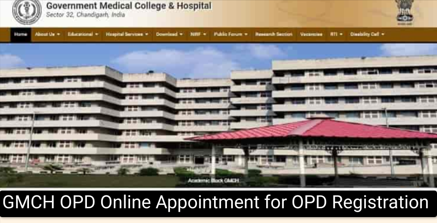 GMCH OPD Online Appointment for OPD Registration, OPD Schedule, Report @admser.chd.nic.in