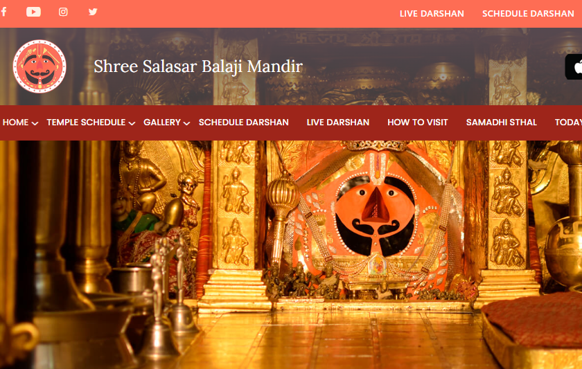 Salasar Balaji Temple Darshan Online Booking