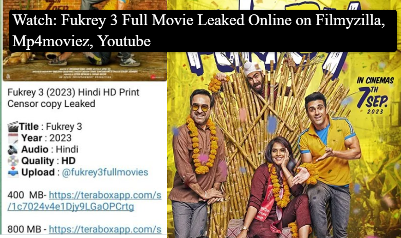 Watch: Fukrey 3 Full Movie Leaked Online on Filmyzilla, Mp4moviez, Youtube